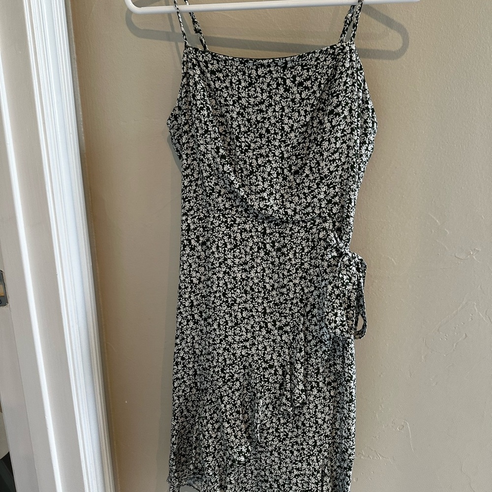 Altar'd State Olive Green and White Mini Sundress